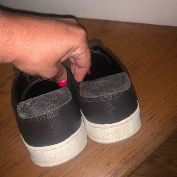 Vince dark gray leather sneakers - Picture 3 of 4